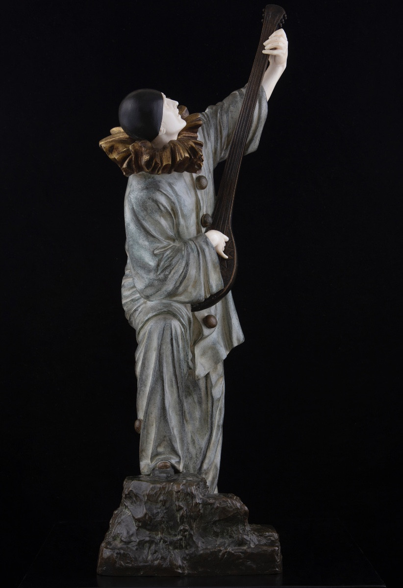 Sculpture By Demétre Chiparus (1886 – Paris 1947), “pierrot”-photo-2