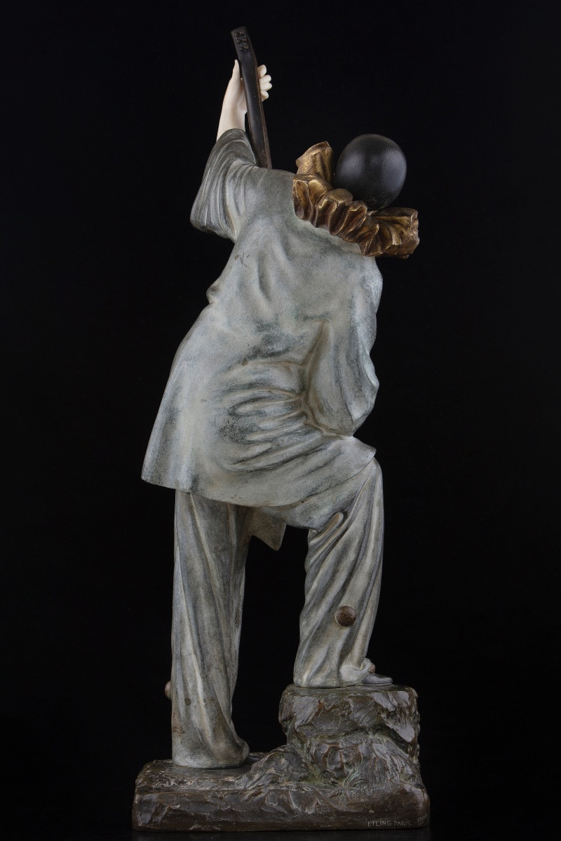 Sculpture By Demétre Chiparus (1886 – Paris 1947), “pierrot”-photo-3