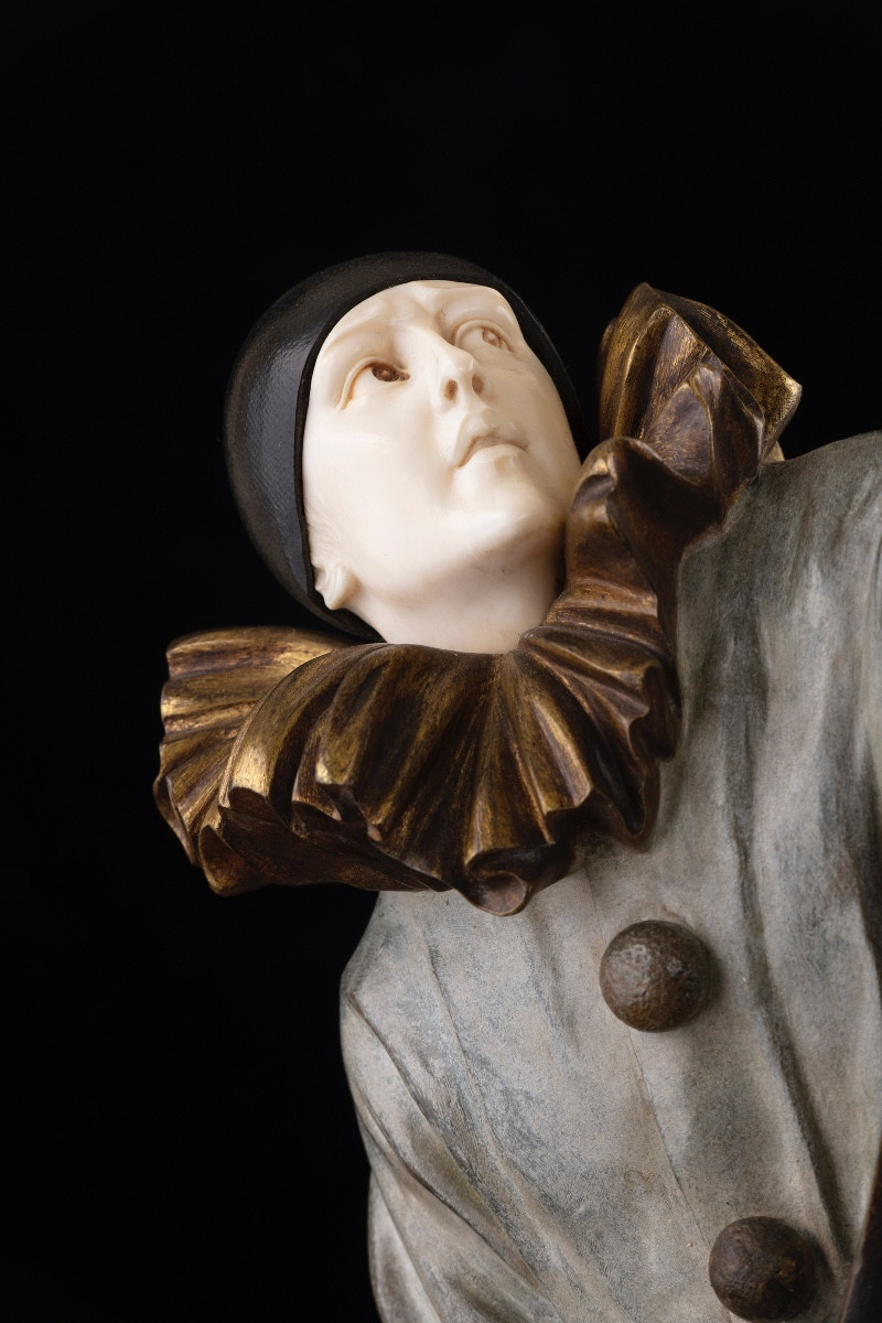 Sculpture By Demétre Chiparus (1886 – Paris 1947), “pierrot”-photo-3