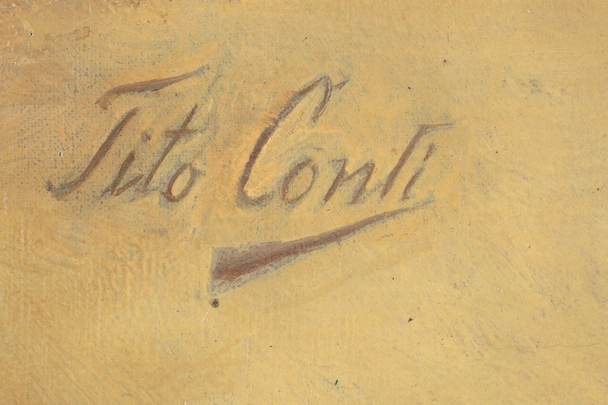 Tito Conti (Florence 1842 - 1924), « Le Collier de Perles »-photo-4