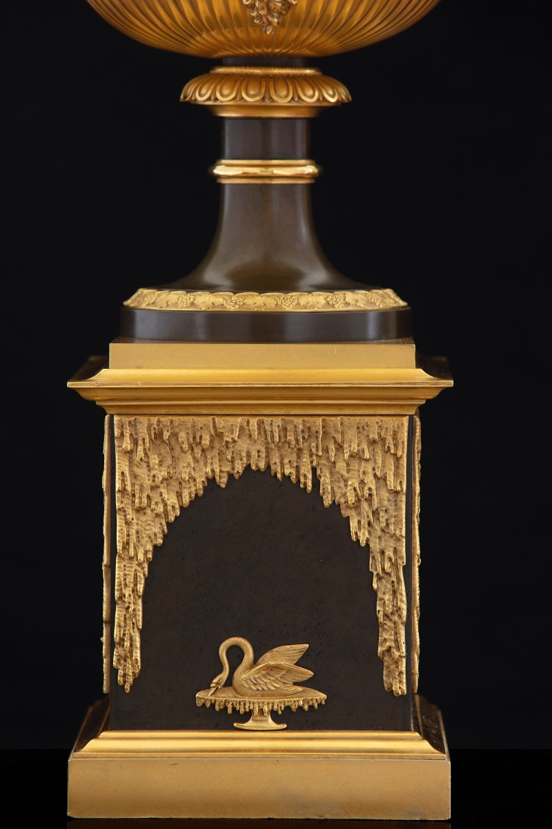 Important vase en bronze, milieu du XIXe siècle-photo-4