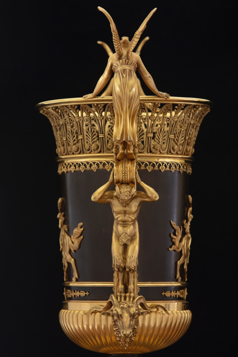 Important vase en bronze, milieu du XIXe siècle-photo-5