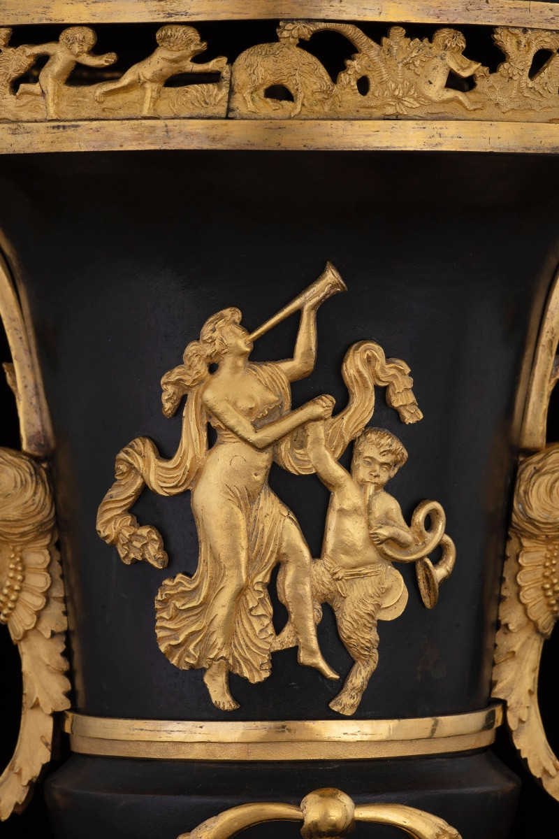 Important Bronze Vase, Russia, Early 19th Century-photo-3