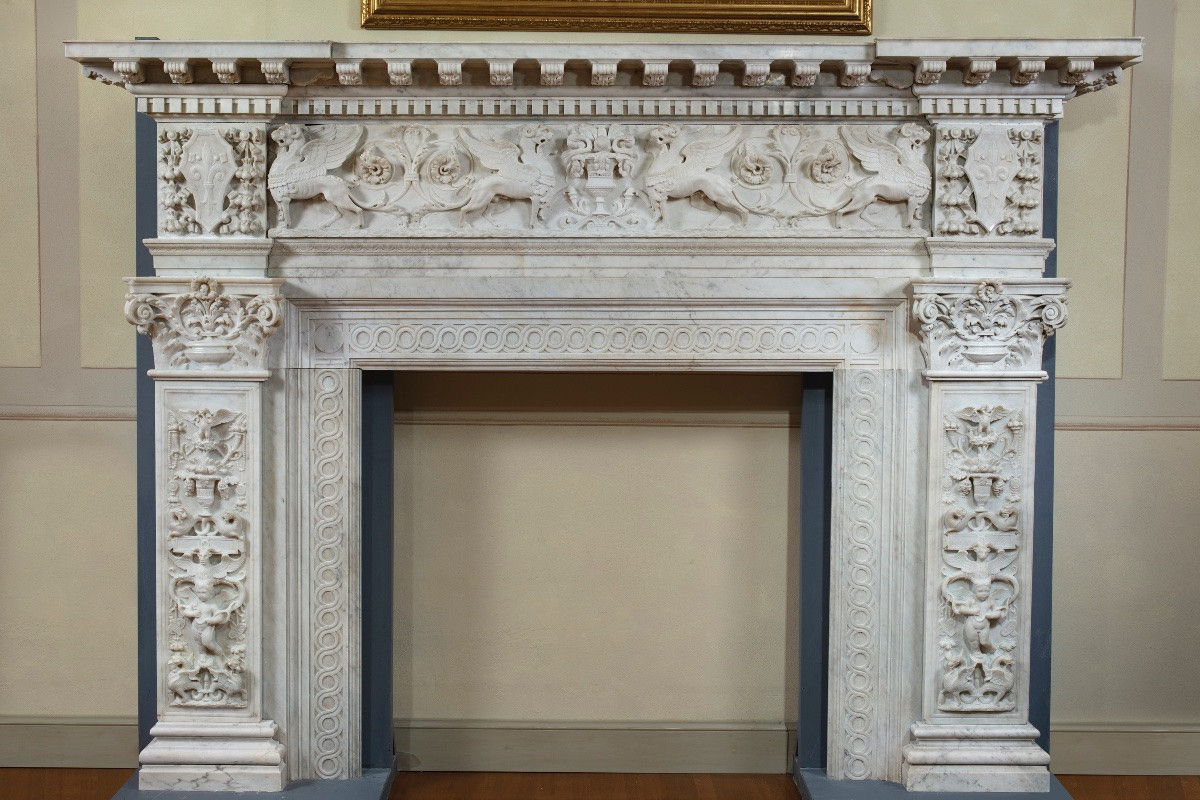 Neo-renaissance Fireplace, 19th Century-photo-3