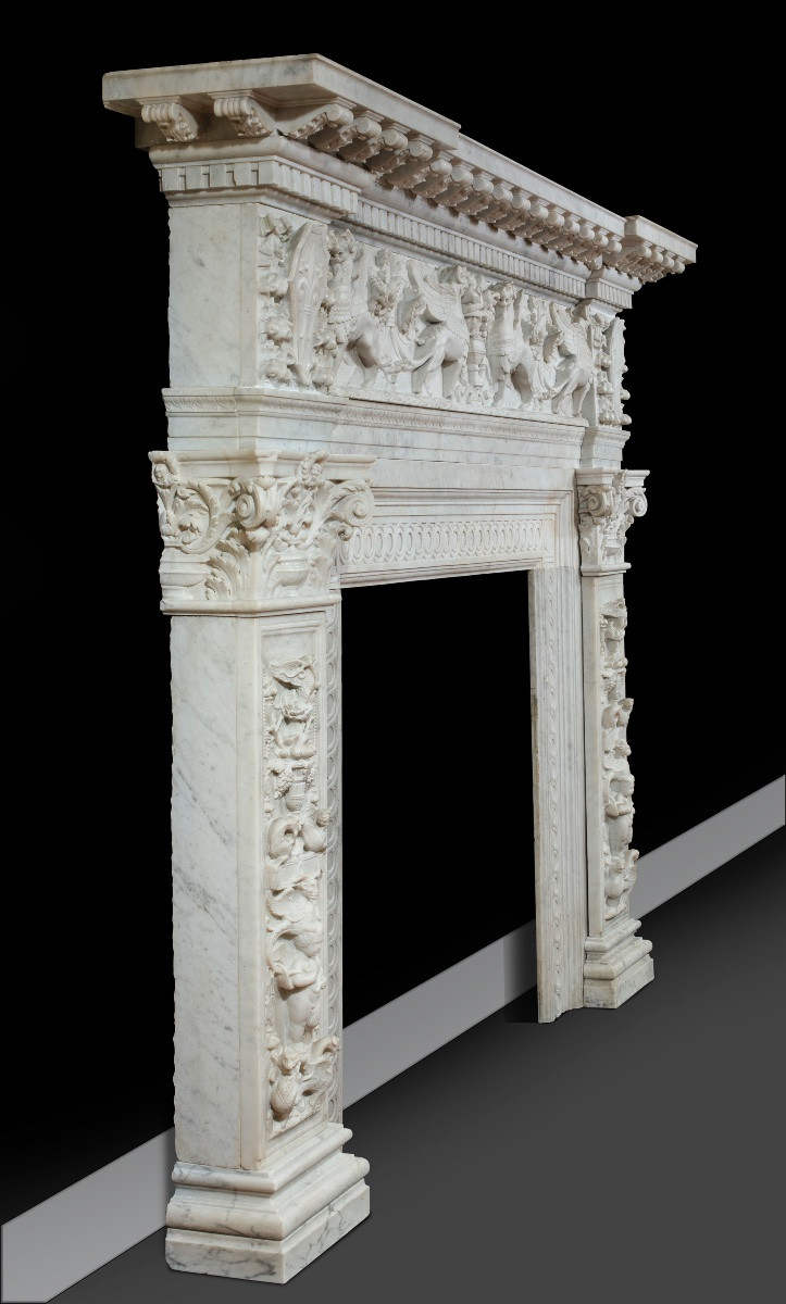 Neo-renaissance Fireplace, 19th Century-photo-8