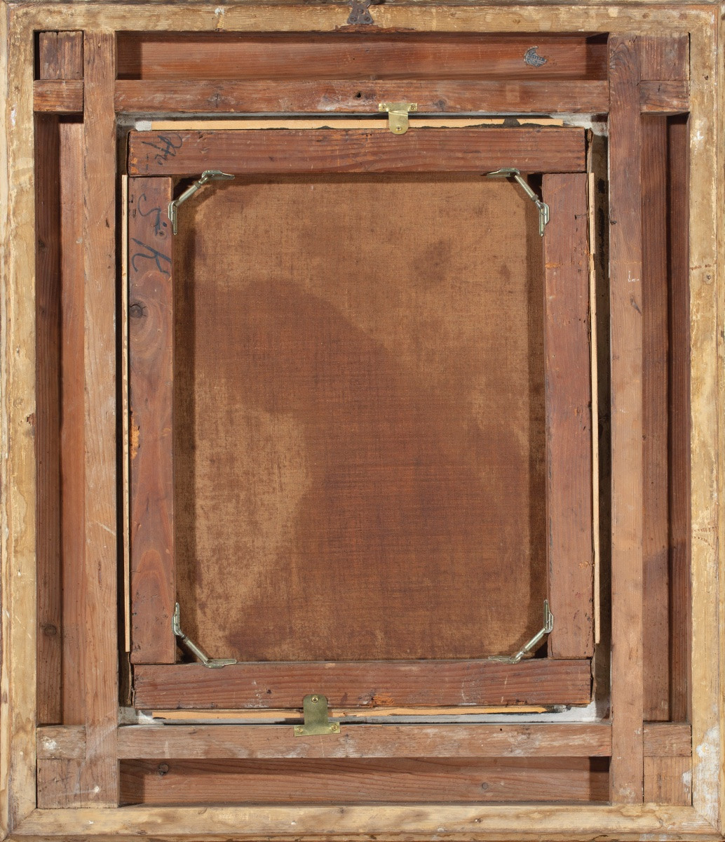 École allemande, «Profil d'une jeune fille au ruban rouge»-photo-2