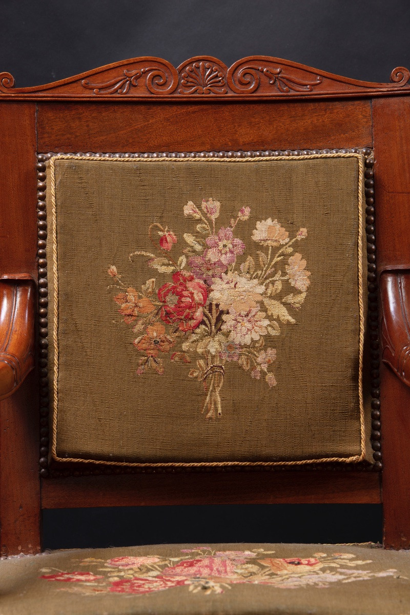 Pair Of Chalres X Mahogany Armchairs-photo-3