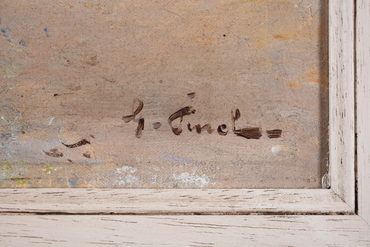 Gustave Nicolas Pinel (1842-1896), "Halte dans le désert"-photo-2