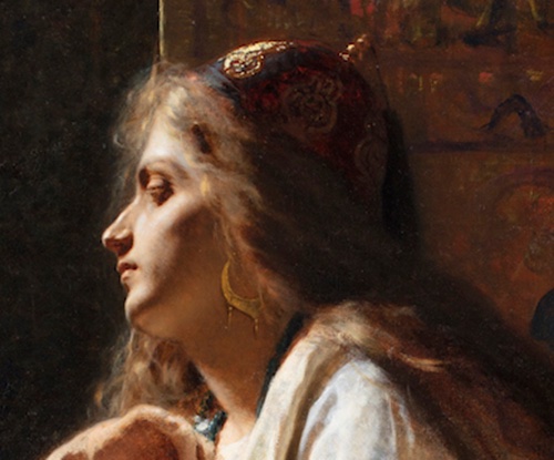 Italian School, "circassian Woman", (attr. To Pietro Morgari, Turin, 1852 – London, 1885)-photo-2