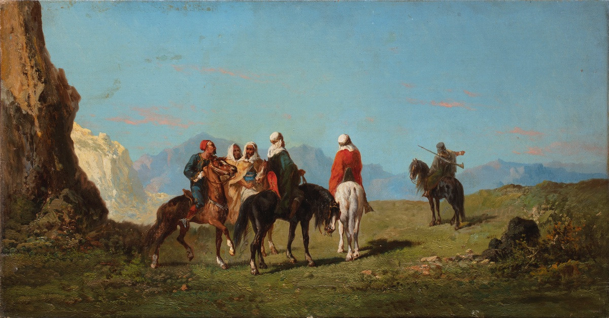 Eugène Fromentin (La Rochelle 1820 – 1876), «Guerriers berbères»-photo-3