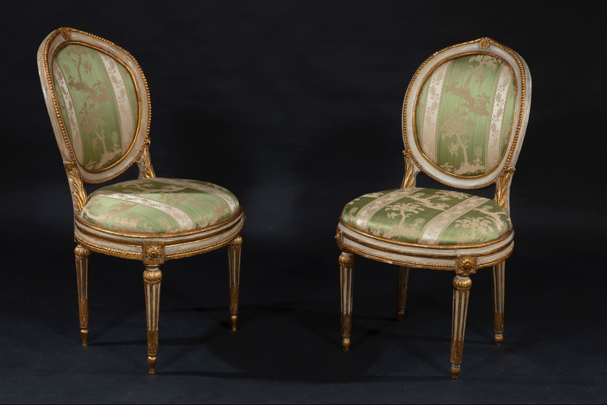 Suite de salon Lombard Louis XVI-photo-2