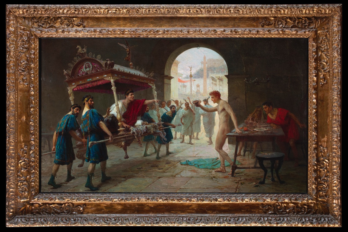 Ettore Forti (1850-1940), Scène pompéienne, seconde moitié du XIXe siècle