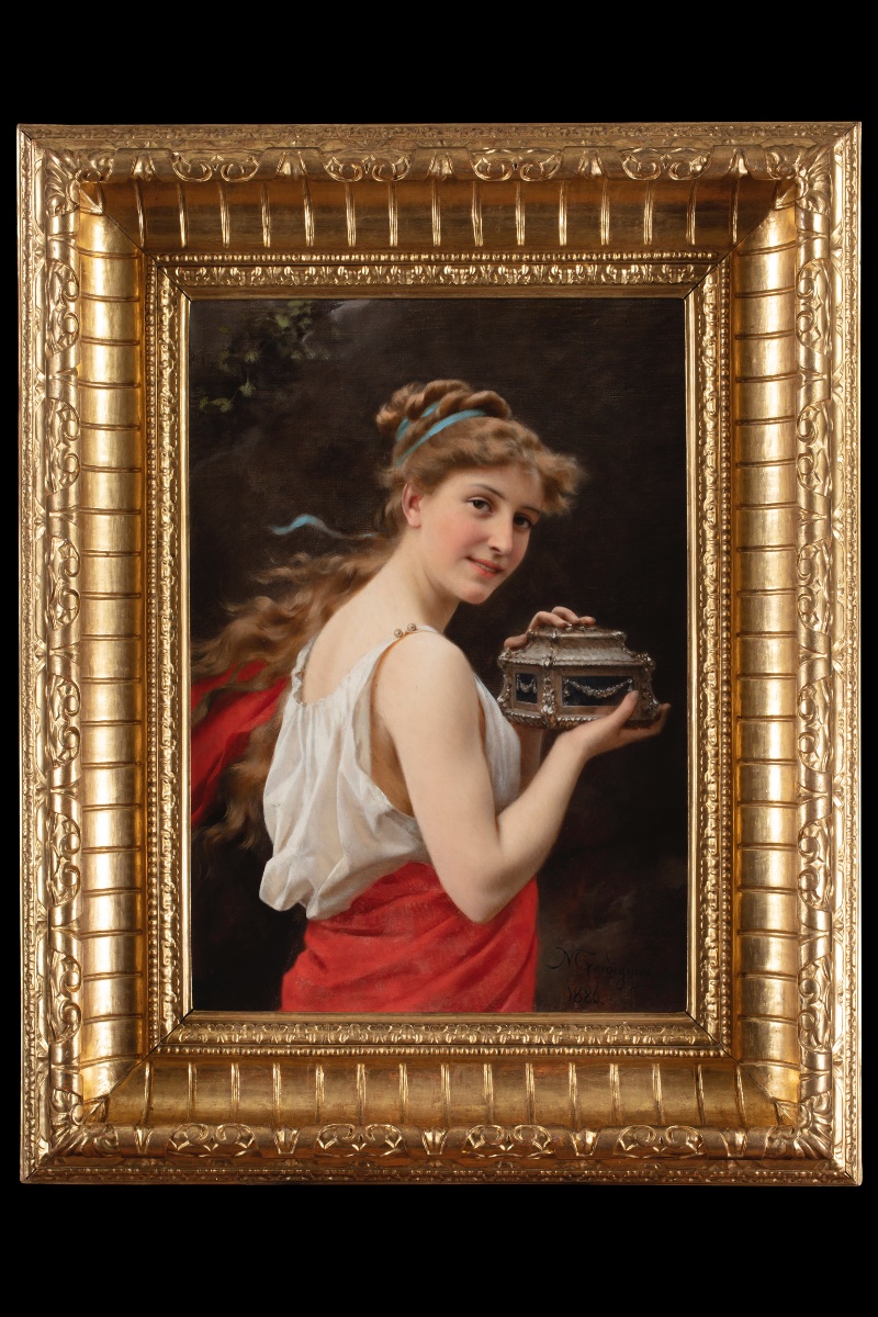 Michele Gordigiani (Florence 1835-1909), Jeune Pompéienne, 1886