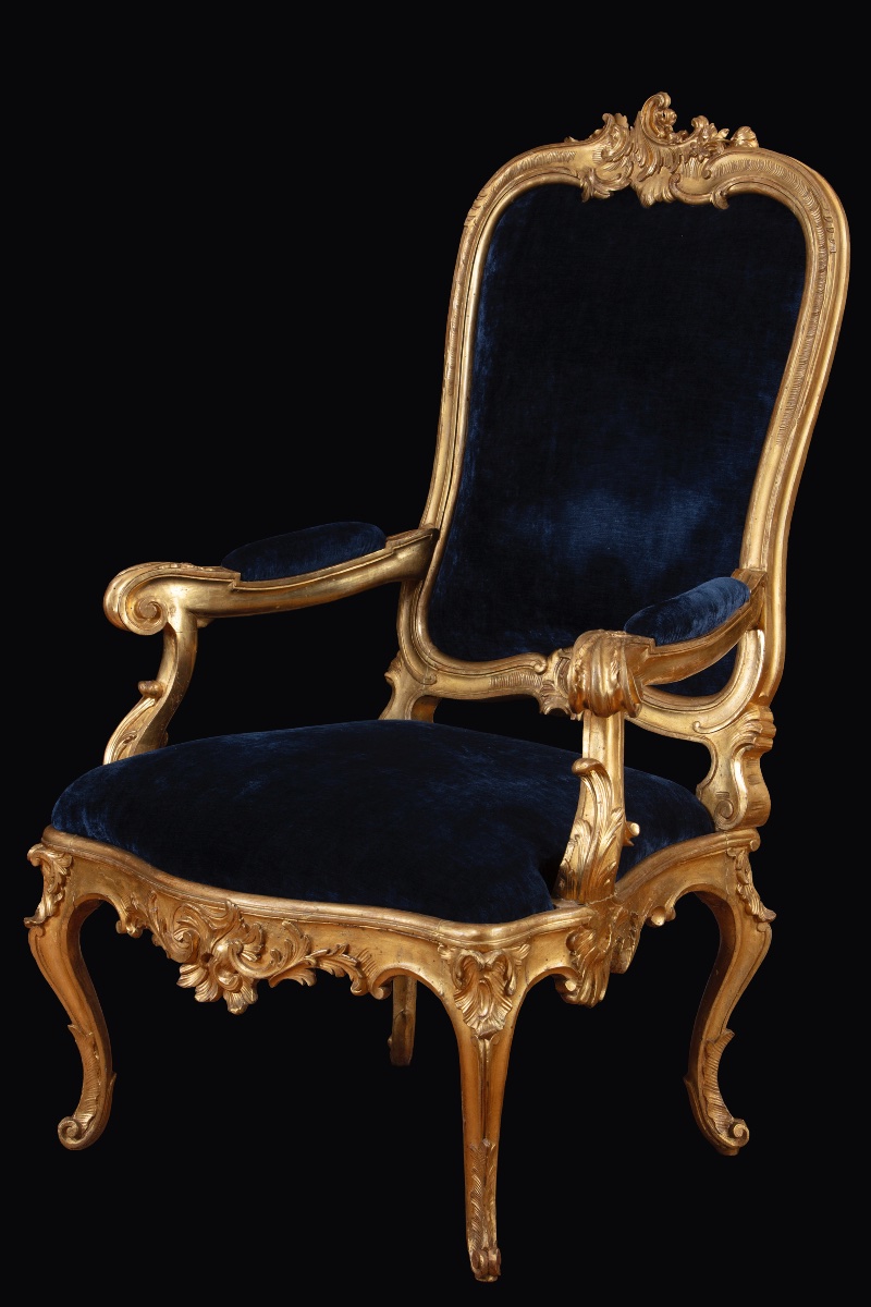 Set Of Four Louis XV Roman Armchairs -photo-1