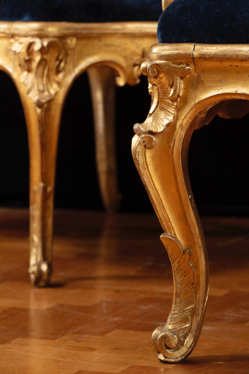 Set Of Four Louis XV Roman Armchairs -photo-4