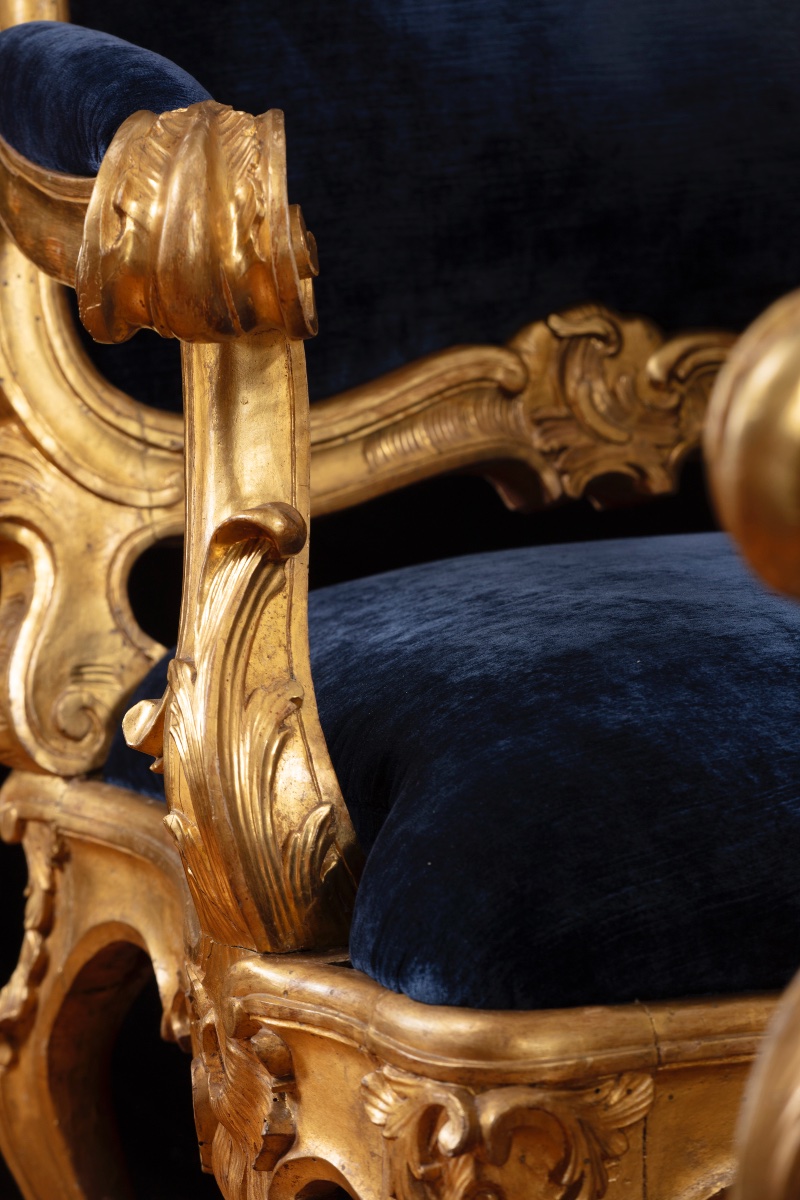 Set Of Four Louis XV Roman Armchairs -photo-5
