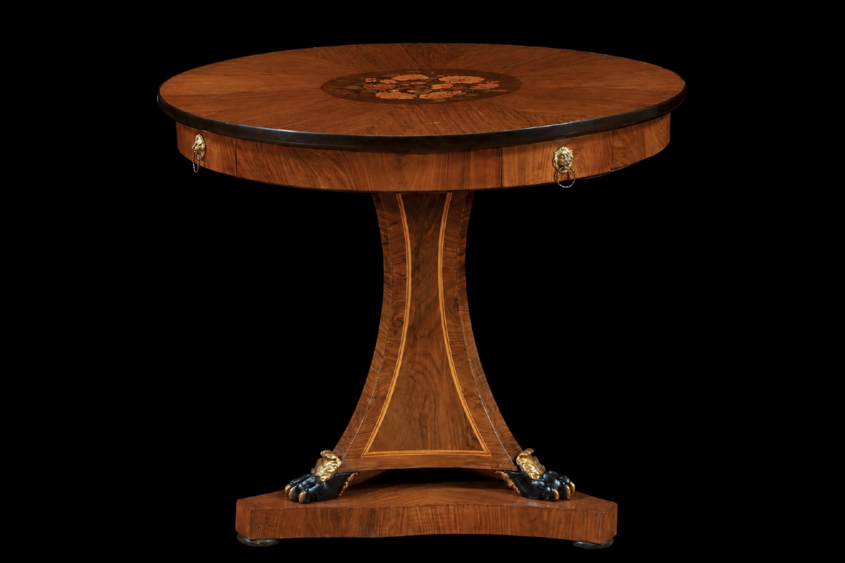 Walnut Gueridon By Carlo Francesco Maggiolini, Lombardy, 1824.