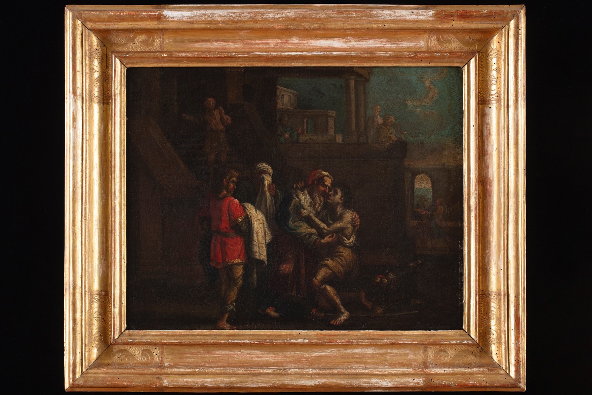 Religious Painting Depicting “the Prodigal Son,” Italy, 18th Century