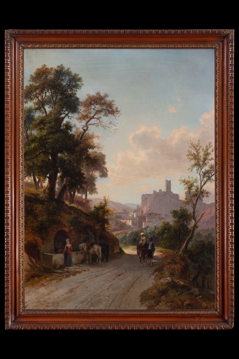 Tableau de Johann Zahnd (1854-1934) représentant paysage, 1879