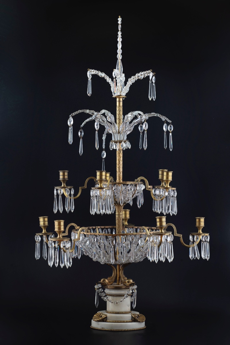 Paire de girandoles allemandes d'époque néoclassique-photo-2