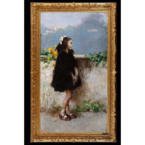 Large Painting By Vincenzo Irolli Entitled "far Away Dad"