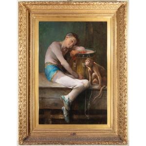 Tableau de François Reynaud (Marseille 1825 – Paris 1909), « Après le spectacle »