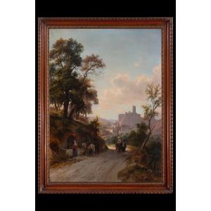 Painting By Johann Zahnd (1854–1934) Depicting A Landscape, 1879