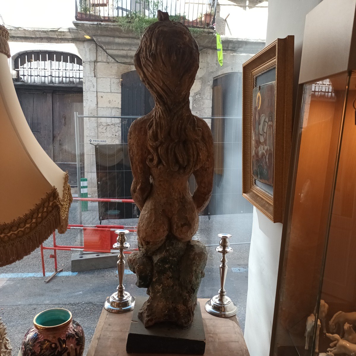 Ancienne Figure De Proue De Bateau , Sirène-photo-3