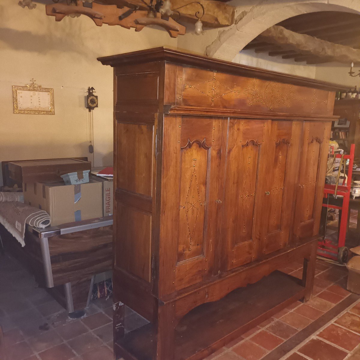  Closed Bed With Ebene Marquetry Probable Origin La Rochelle-photo-2
