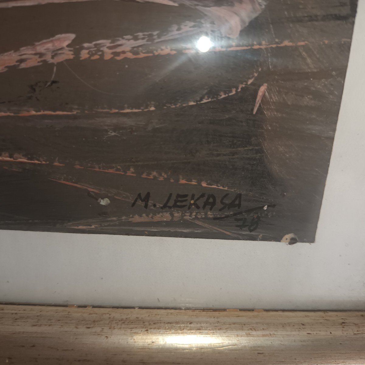 2 Oils On Cardboard Signed Miroslaw Lekasa 1978-photo-3