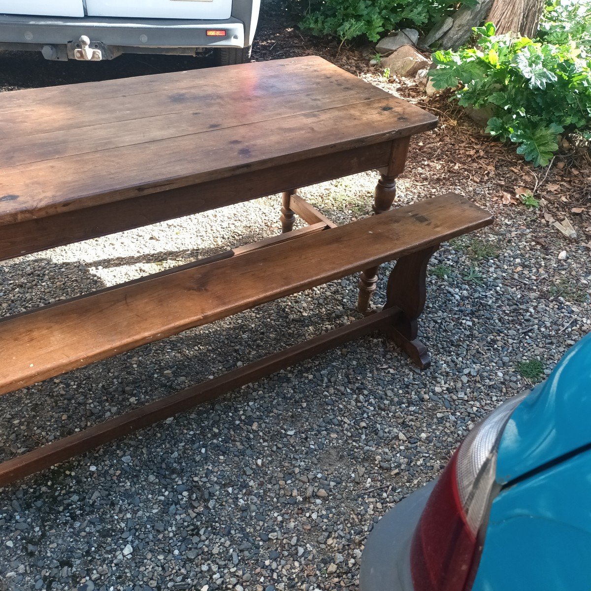 Table De Ferme Avec Son Banc-photo-1