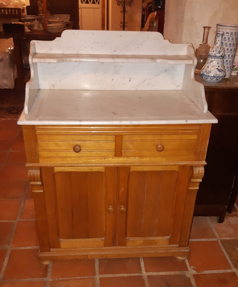 Toilet Cabinet In Pitchpin And Marble