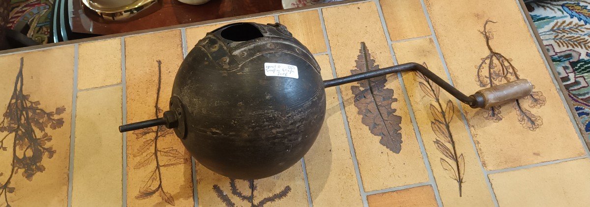 Appareil De Torréfaction Du Café Pour Une Cheminée 19eme Siècle-photo-3
