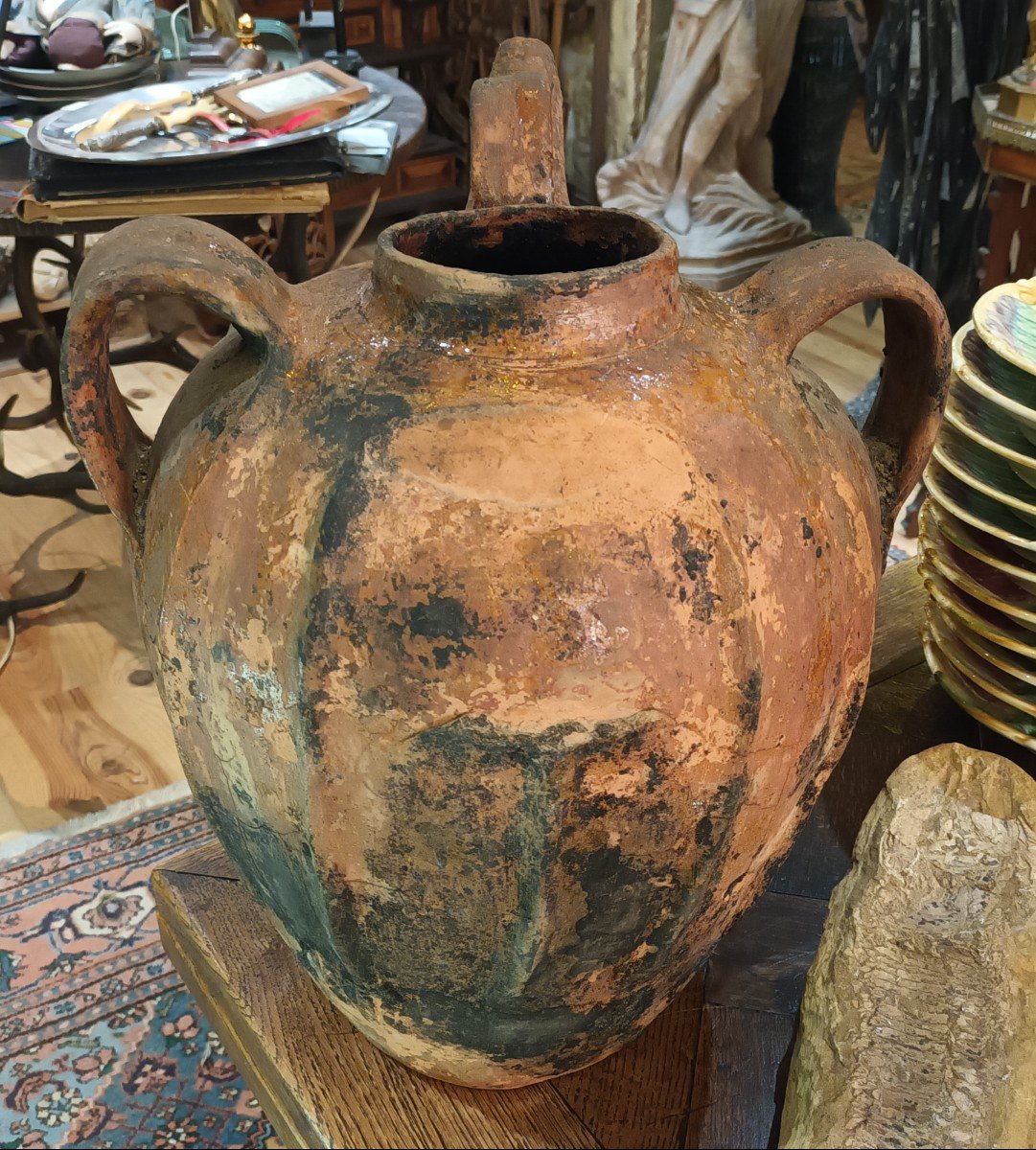 Large Buire Or Vinegar Pot 19th Century, France Limousin-photo-2