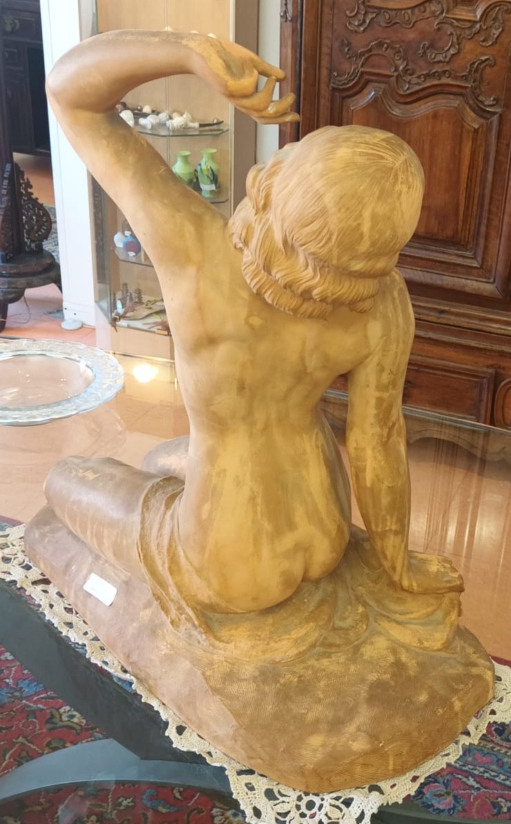 De Ronnens , Grande Terre Cuite Représentant Un Nu Féminin -photo-3