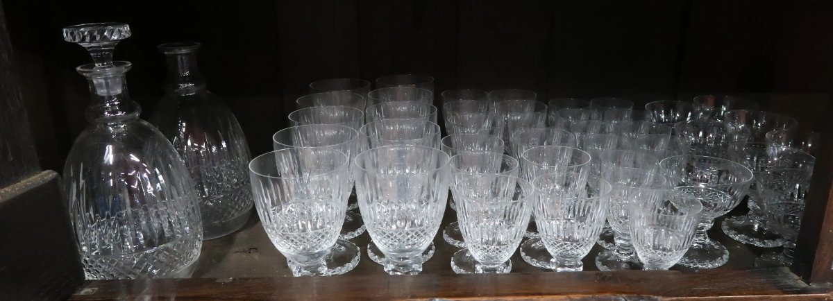 service de verres en cristal DAUM + 2 carafes-photo-3