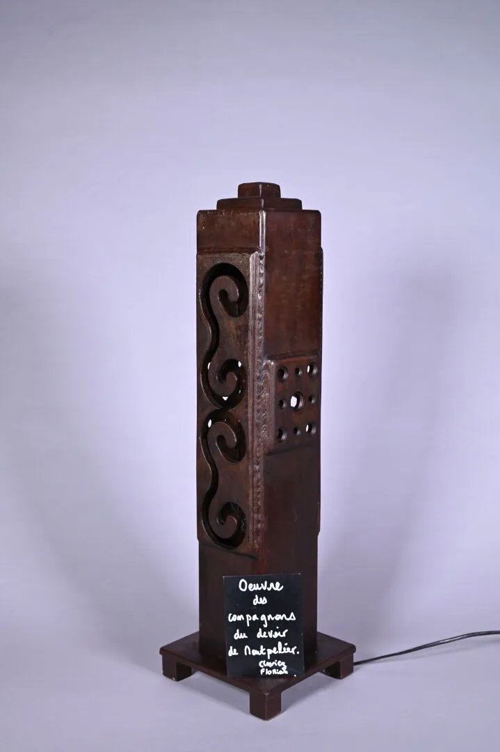 Amazing Cast Metal Skyscraper Table Lamp Created By A Journeyman Craftsman-photo-4