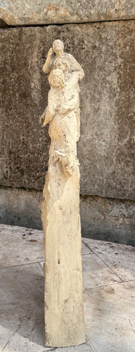 Frank GIRARD (né en 1947)  sculpture en terre cuite-photo-3