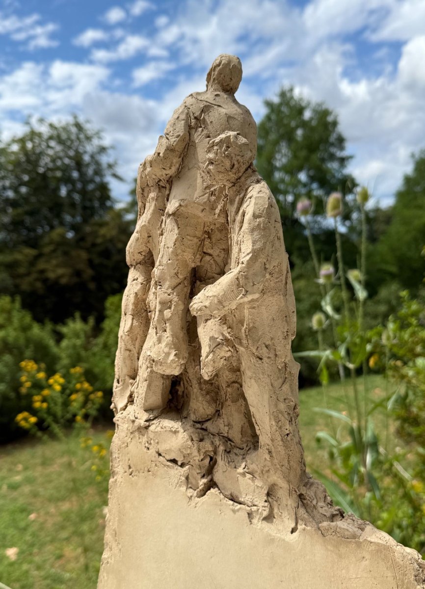 Frank GIRARD (né en 1947)  sculpture en terre cuite-photo-3