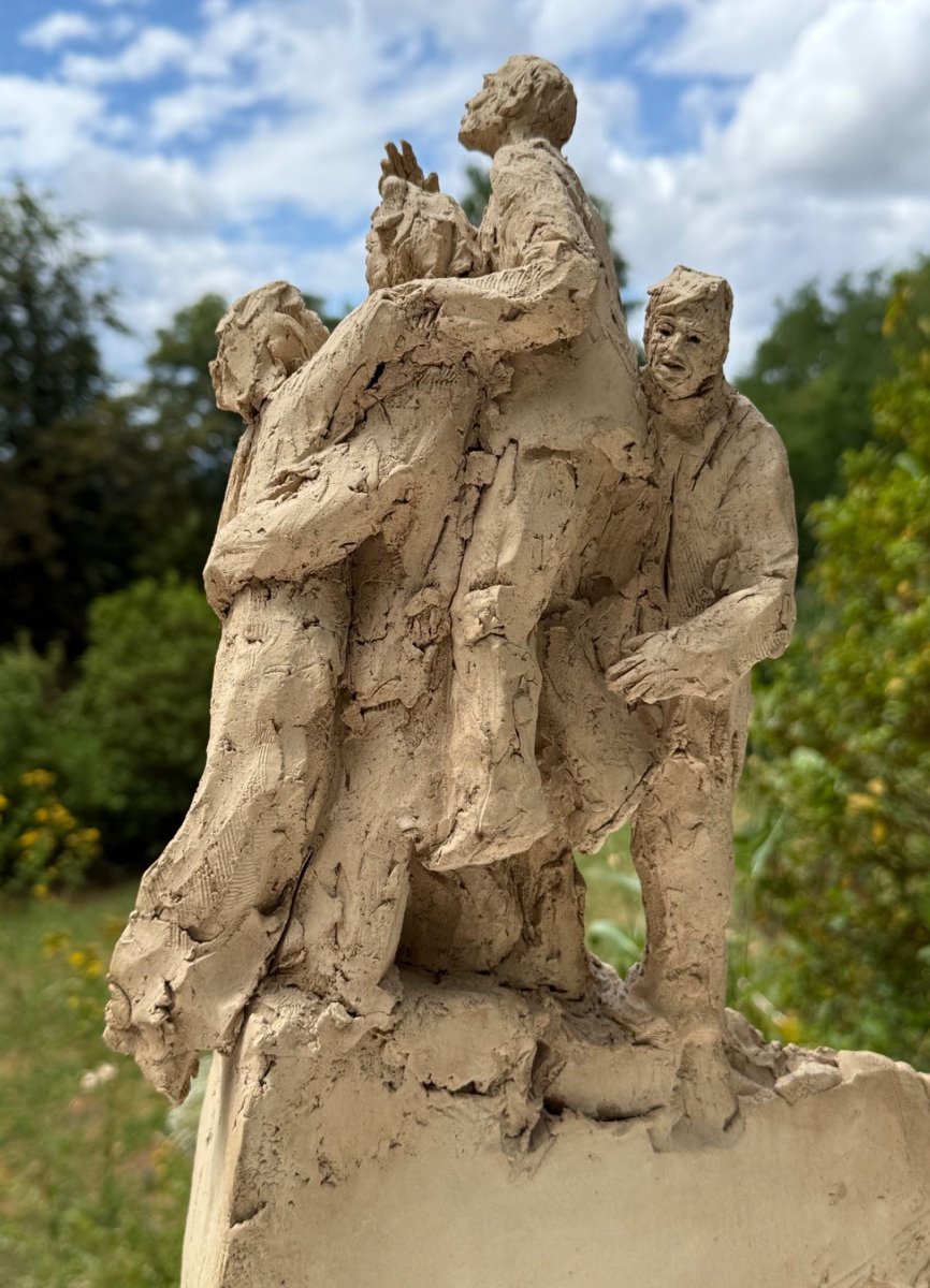 Frank GIRARD (né en 1947)  sculpture en terre cuite-photo-7