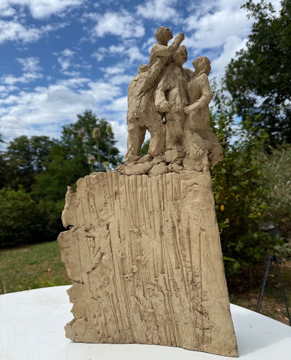 Frank GIRARD (né en 1947)  sculpture en terre cuite-photo-8