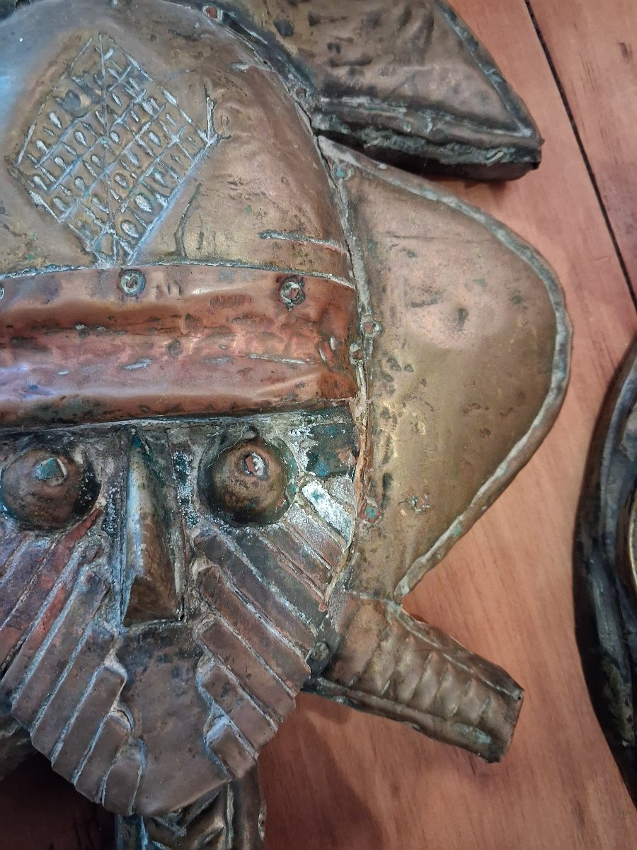 Kota Obamba, Gabon. Hardwood, Copper, Brass. Reliquary Guardian Figure "mbulu Ngulu"-photo-3