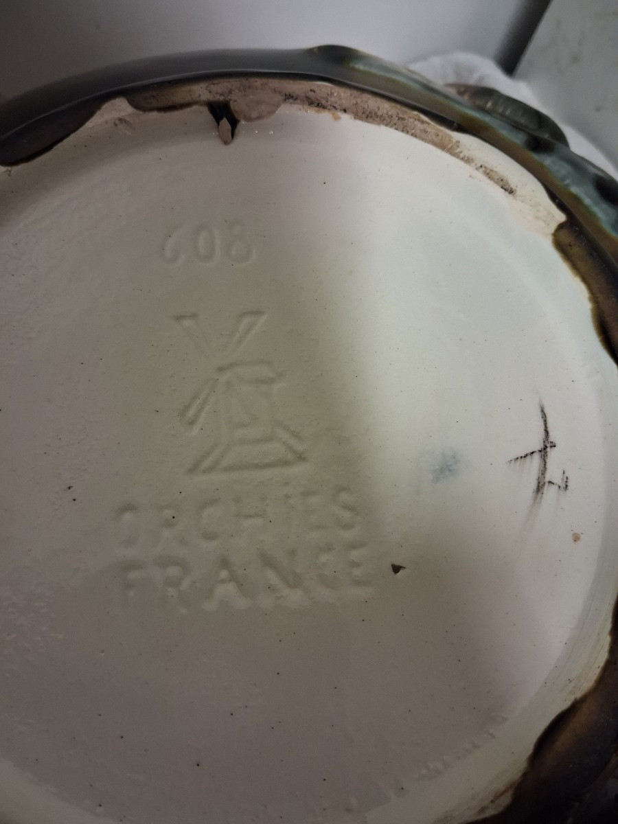 Orchies Large Flowerpot With Roosters-photo-1