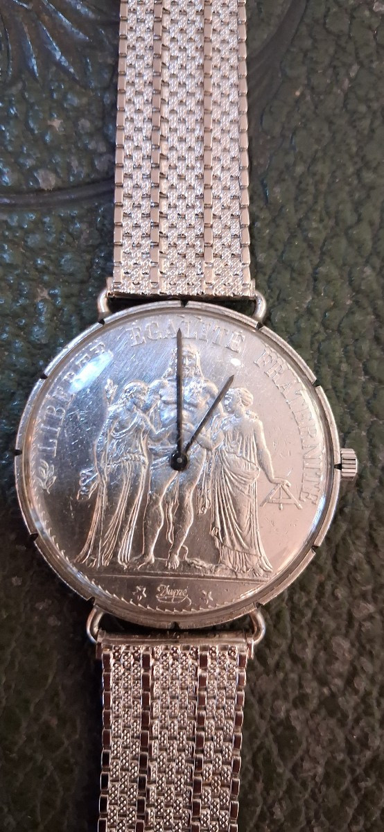 Montre faite dans une pièce de 10 francs Hercule en argent 