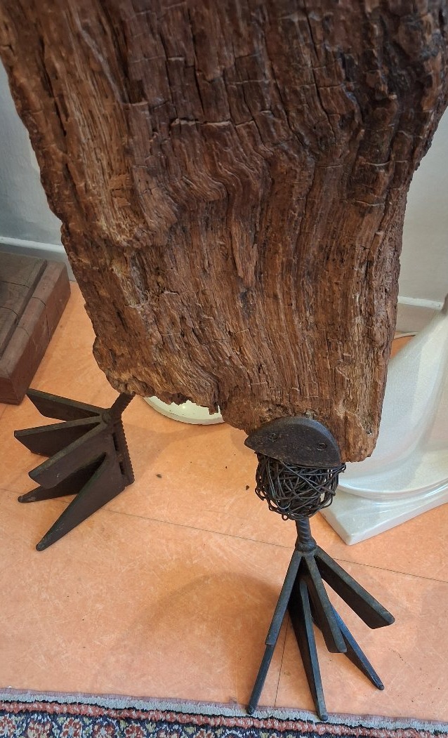 Grande sculpture oiseau en bois flotté de Marie pierre Vidal Saisset-photo-2