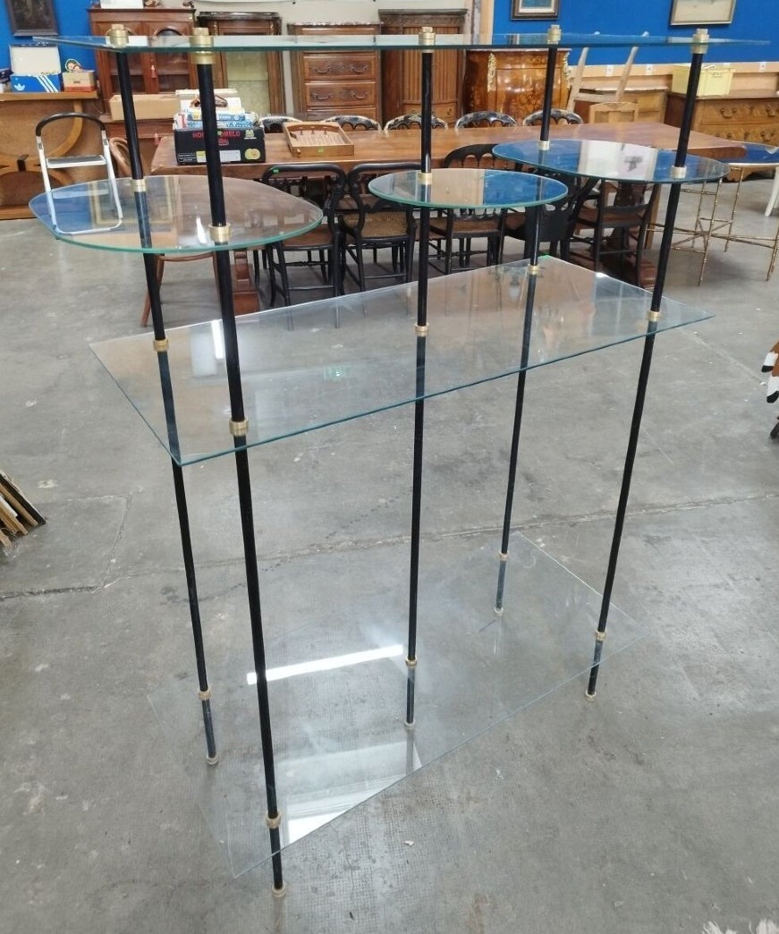 Store Display Case With Glass Shelves, 1940s–1950s 