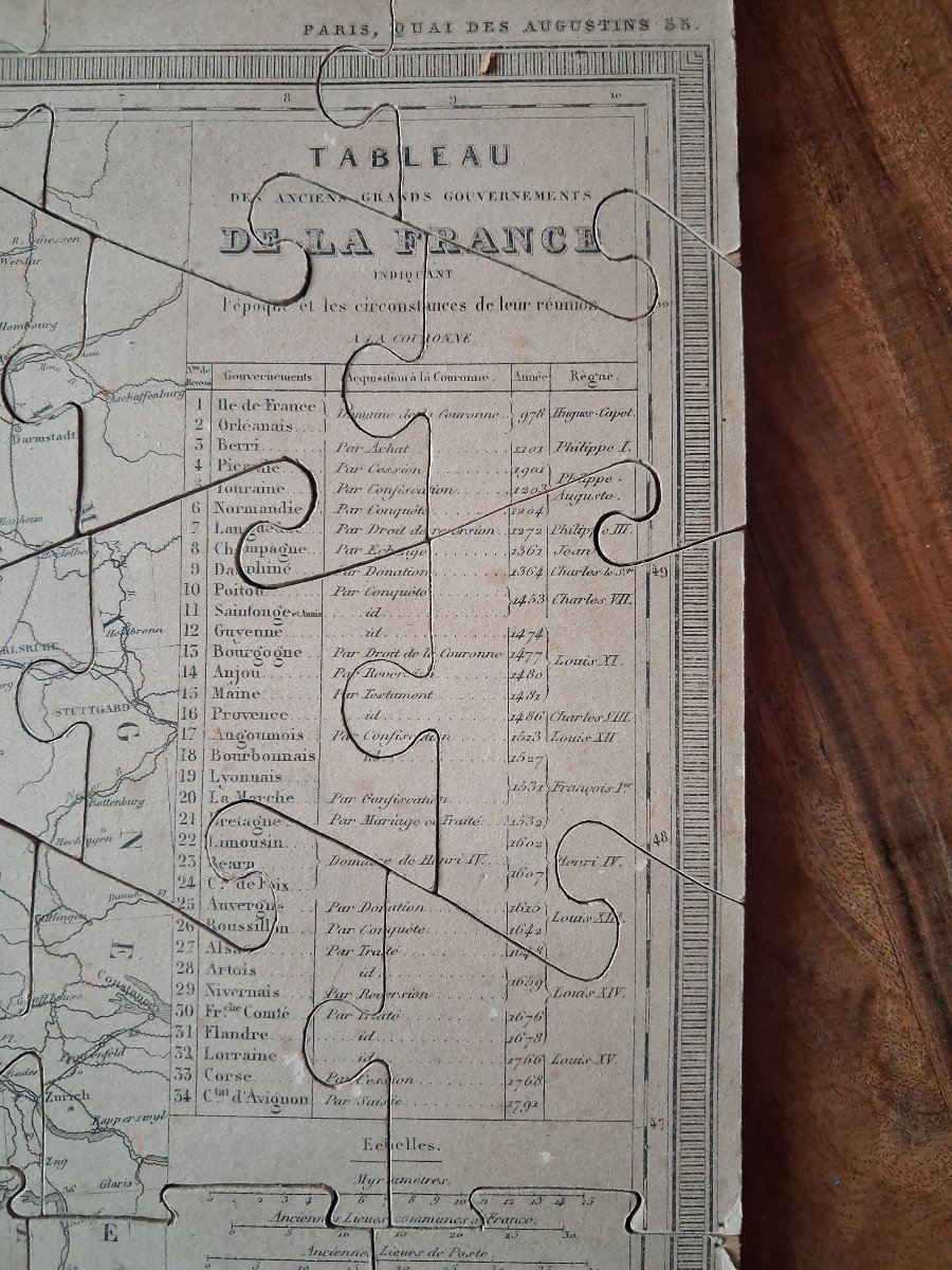 Puzzle en bois,  Au Bon Marché Paris daté 1873-photo-4