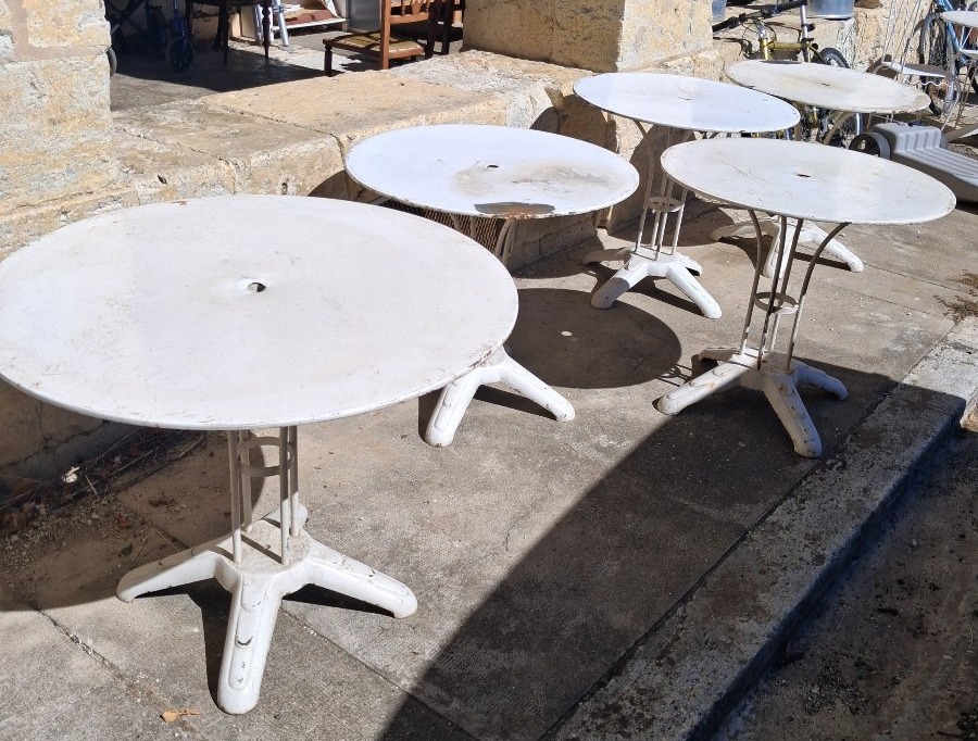 Set Of 6 Art Deco Bistro Tables-photo-3
