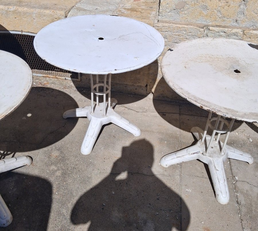 Set Of 6 Art Deco Bistro Tables-photo-5