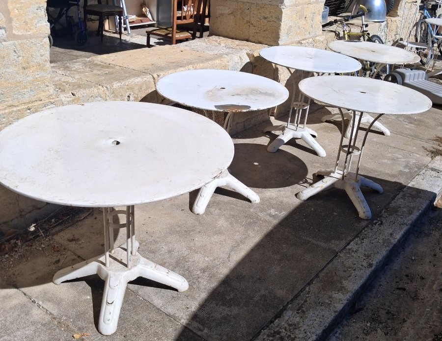 Set Of 6 Art Deco Bistro Tables